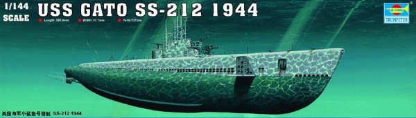 Byggmodell ubt - USS GATO SS-212 1944 - 1:144 - Trumpeter