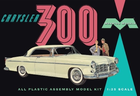 RC Radiostyrt Byggmodell bil - 1955 Chrysler 300 - 1:25 - Moebius