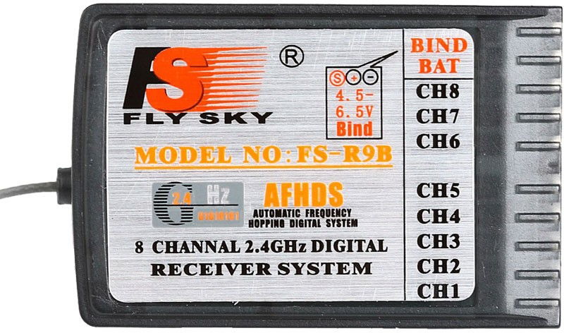RC Radiostyrt Receiver FlySky FS-R9B 8CH AFHDS 2.4GHz