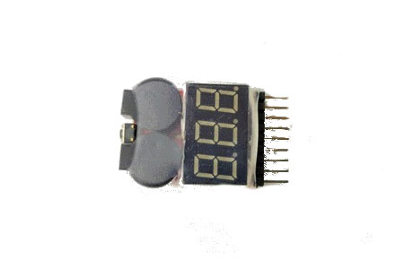 RC Radiostyrt Voltage meter Li-Po 1-8S