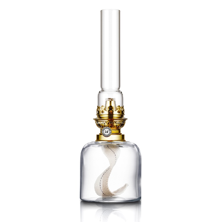 Fotogenlampa Kungsholmen Klarglas/M&auml;ssing N247K fr&aring;n Fotogenlampor.se