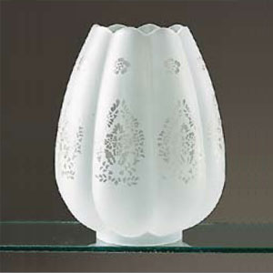 Munblåst mönster mattblästrad tulpankupa, 70mm, K32Y10M från Fotogenlampor.se