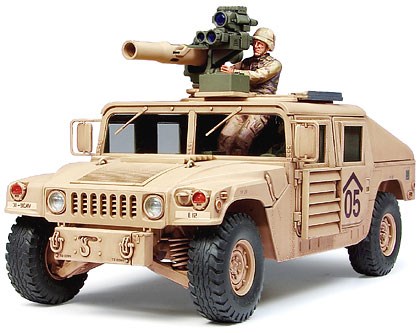 RC Radiostyrt Stridsfordon byggmodell - Humvee M1046 tow missile - 1:35 - Tamyia