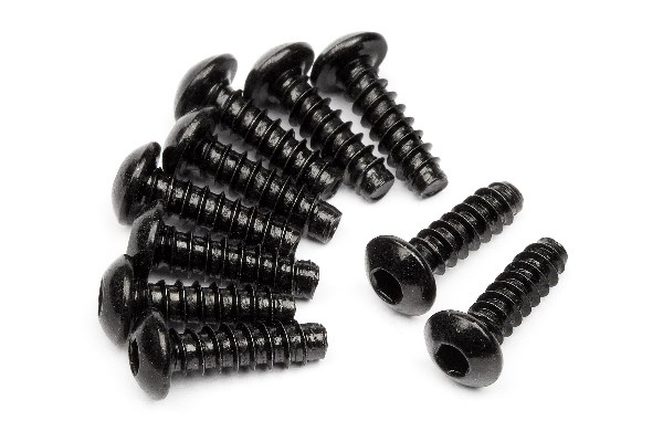 RC Radiostyrt Tp. Button Head Screw M3X10Mm (Hex Socket/10Pcs)