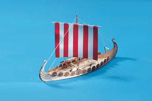 RC Radiostyrt Byggmodell båt - Mini Oseberg - Wooden hull - 1:50 - Billing Boats