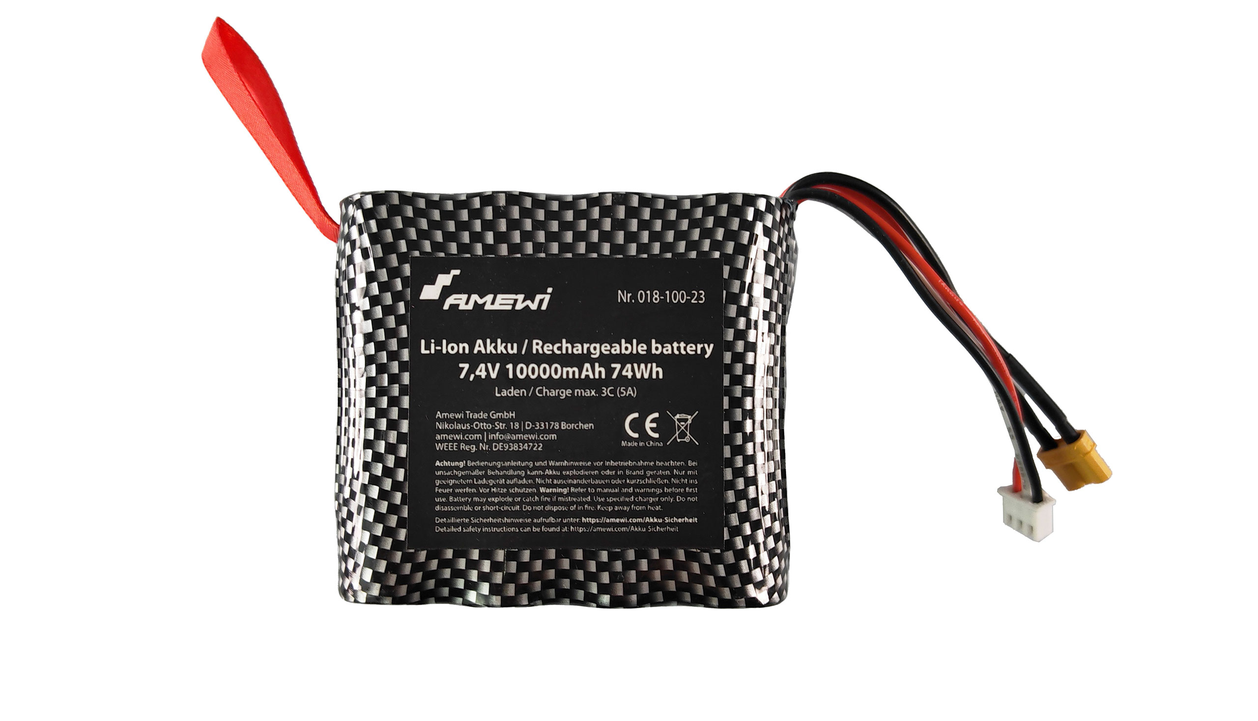 Bild p� Batteri - Li-Ion 7,4V 10000mAh XT30