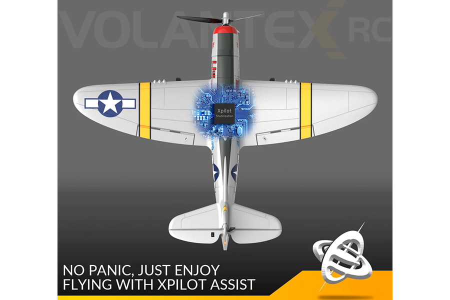 Radiostyrt flygplan - Mini P-47 Thunderbolt BL - 4 kanals - 2,4Ghz - SRTF