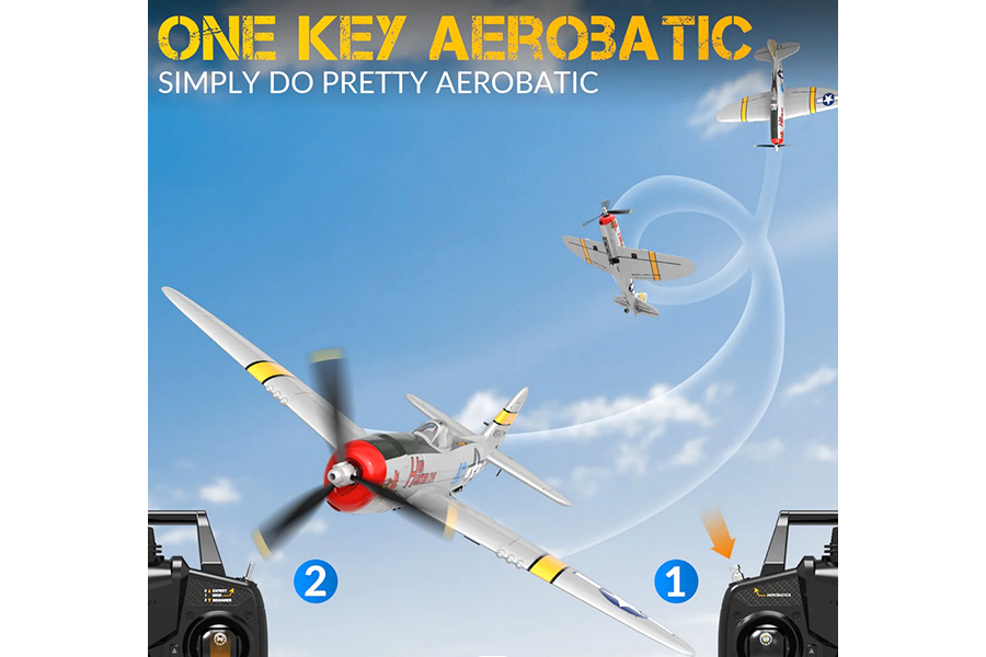 Radiostyrt flygplan - Mini P-47 Thunderbolt BL - 4 kanals - 2,4Ghz - SRTF