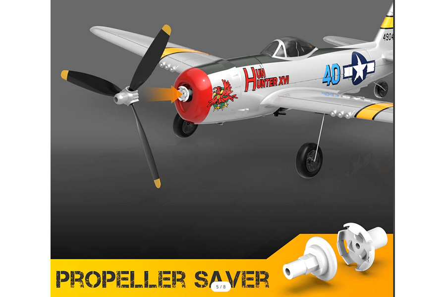 Radiostyrt flygplan - Mini P-47 Thunderbolt BL - 4 kanals - 2,4Ghz - SRTF