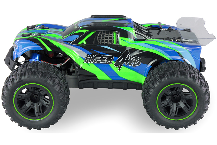 Radiostyrd bil - 1:16 - Hyper GO Truggy 4wd - 2,4Ghz - Blågrön - RTR