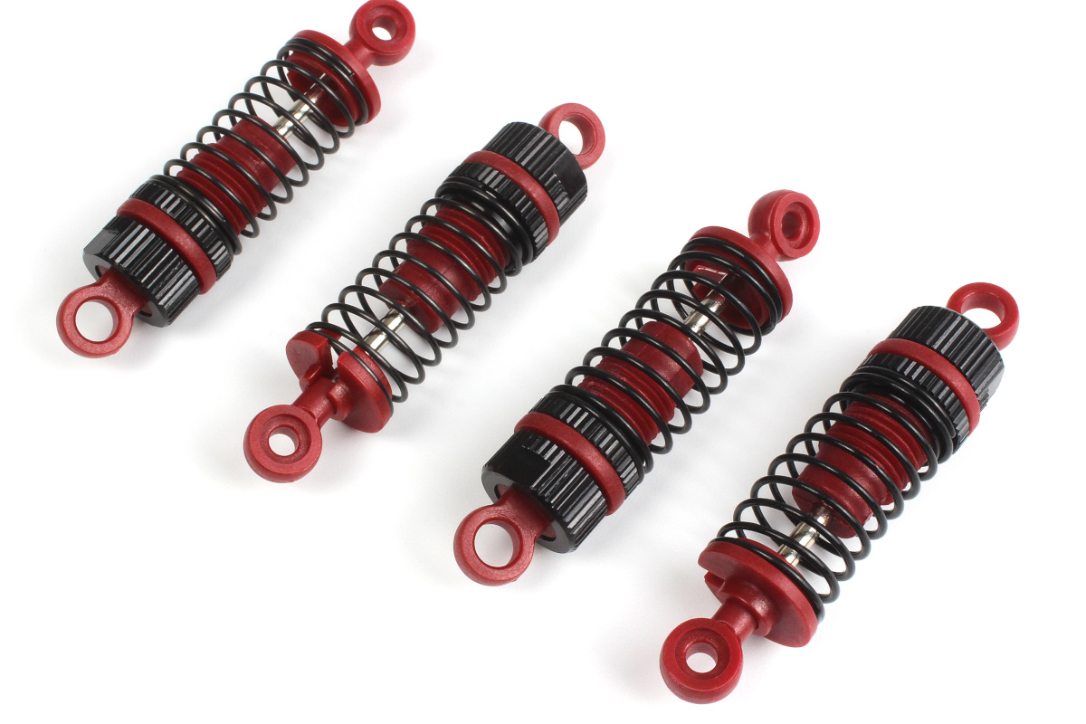 RC Radiostyrt Shock Absorber Set (Red/4pcs)