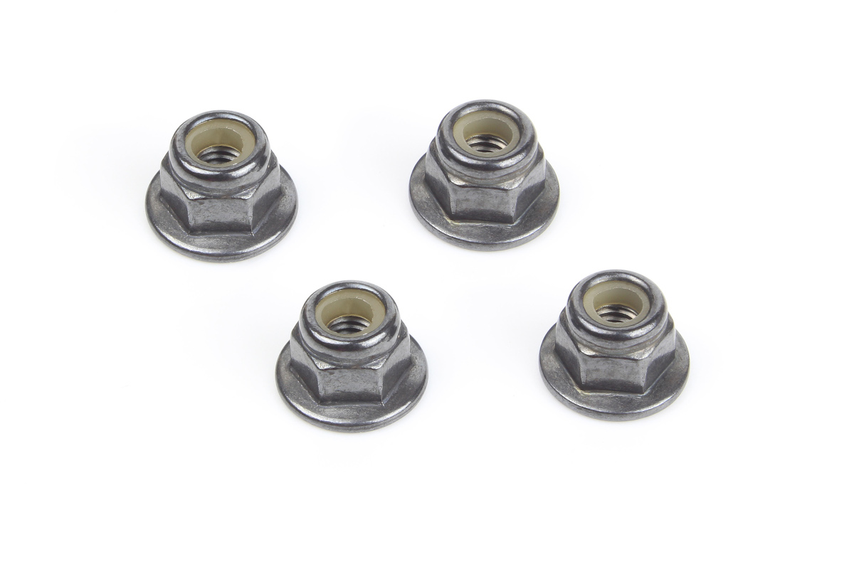 RC Radiostyrt Flanged Lock Nut M3 (4pcs)