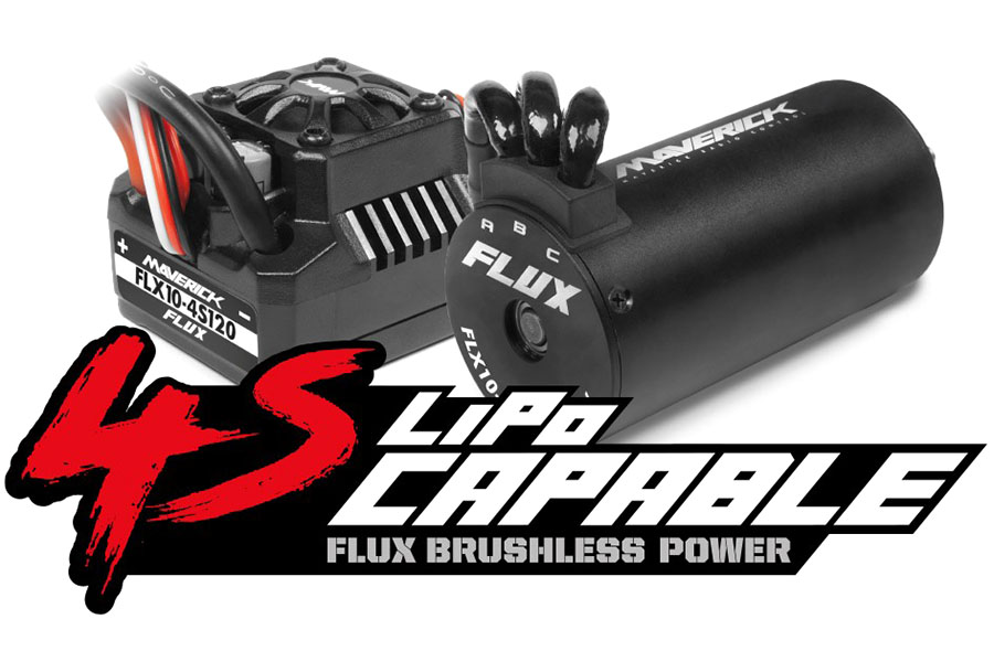 RC bil - 1:8 - QuantumR Flux 4S Muscle Car PRO BL - Svart/Röd - 4WD - 2,4Ghz - RTR