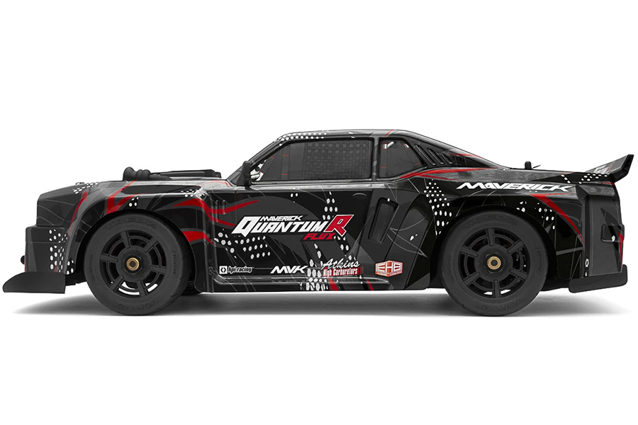 RC bil - 1:8 - QuantumR Flux 4S Muscle Car PRO BL - Svart/Röd - 4WD - 2,4Ghz - RTR