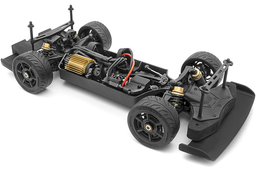RC bil - 1:8 - QuantumR Flux 4S Muscle Car PRO BL - Svart/Röd - 4WD - 2,4Ghz - RTR