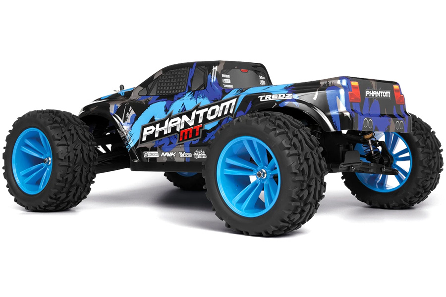 Radiostyrda bilar - 1:10 - Maverick Phantom MT 4wd - 2,4Ghz - Blå - RTR