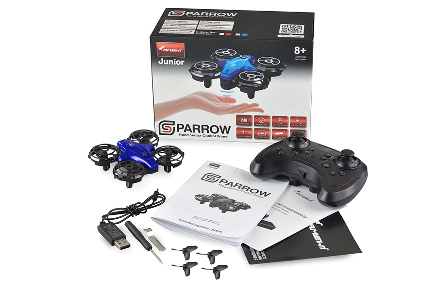 Radiostyrd Dron - Blue Sparrow - 2,4Ghz - RTF