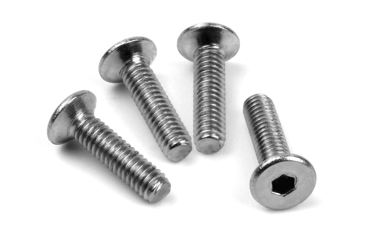 RC Radiostyrt Flat Head Screw M2.6x10mm (4pcs)