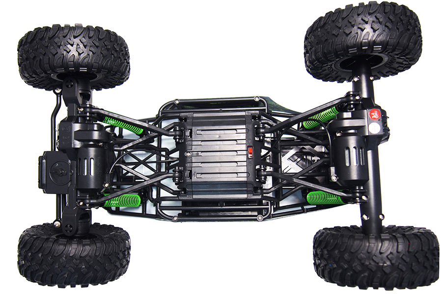Radiostyrda bilar - 1:10 - Crazy Rock Crawler Green - 4WD - 2,4Ghz - RTR