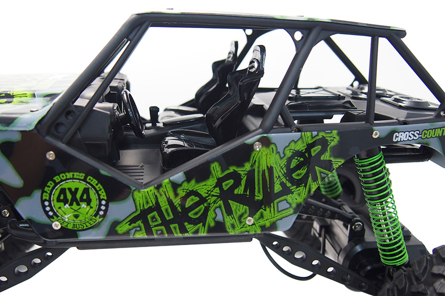 Radiostyrda bilar - 1:10 - Crazy Rock Crawler Green - 4WD - 2,4Ghz - RTR