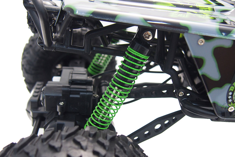 Radiostyrda bilar - 1:10 - Crazy Rock Crawler Green - 4WD - 2,4Ghz - RTR