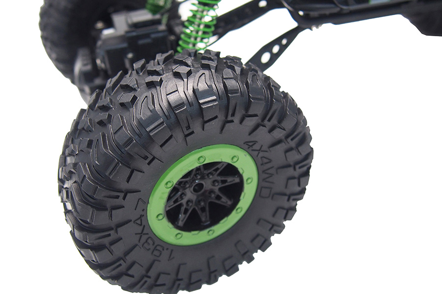 Radiostyrda bilar - 1:10 - Crazy Rock Crawler Green - 4WD - 2,4Ghz - RTR