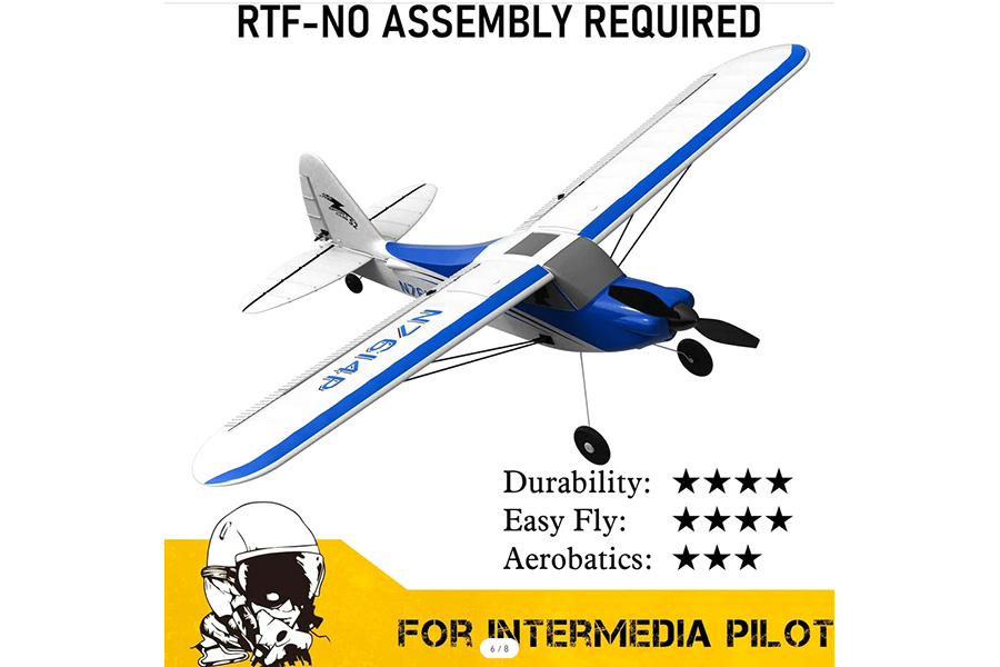 Radiostyrt flygplan - Sport Cub 500 BL - 2,4Ghz - Blå - SRTF