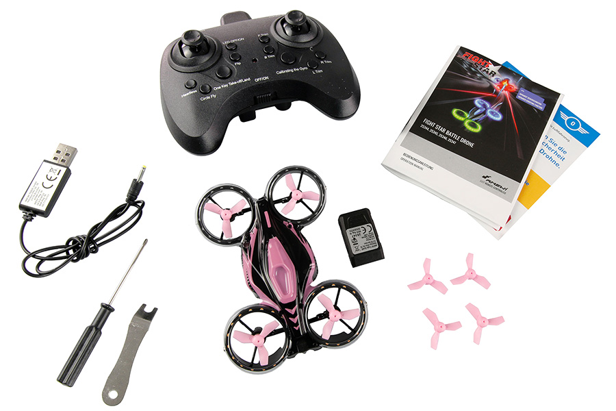 Thumbnail 654 för Radiostyrda Drönare - FightStar Battledrone - Pink - 2,4Ghz - RTF