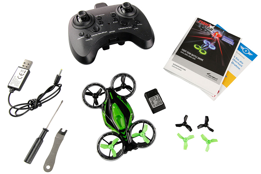 Thumbnail 654 fr Radiostyrda Drönare - FightStar Battledrone - Green - 2,4Ghz - RTF