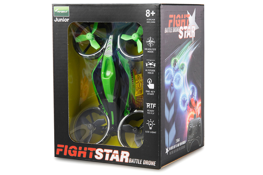 Thumbnail 654 fr Radiostyrda Drönare - FightStar Battledrone - Green - 2,4Ghz - RTF