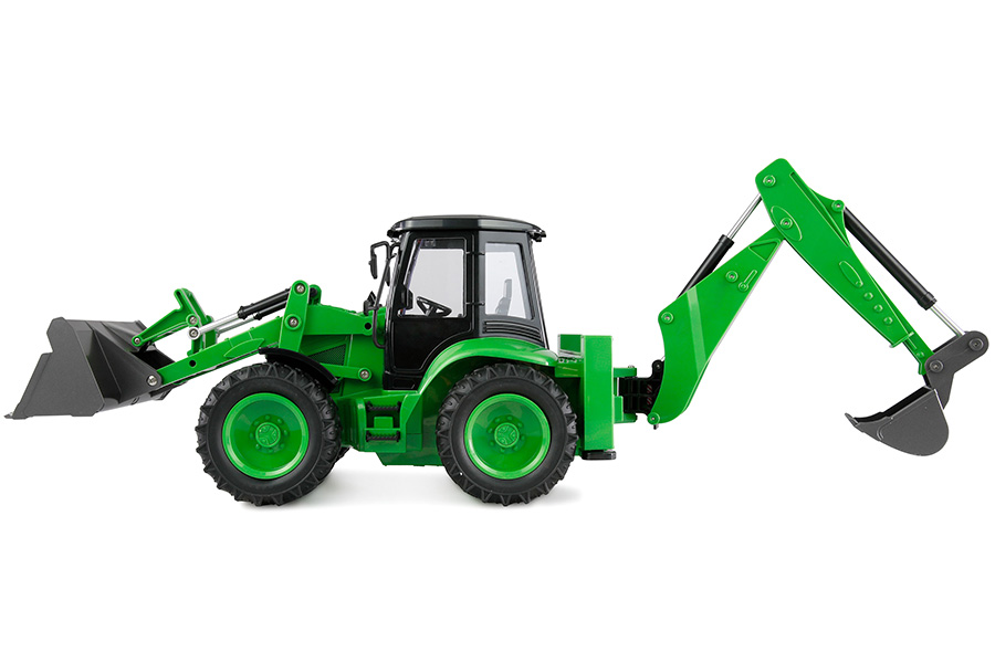 Thumbnail 654 för Radiostyrd Traktor - 1:14 Traktorgrävare med frontlastare - RTR