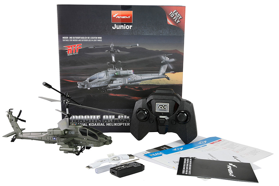 Thumbnail 654 fr Radiostyrd helikopter - Apache AH-64 - 3,5ch - RTF