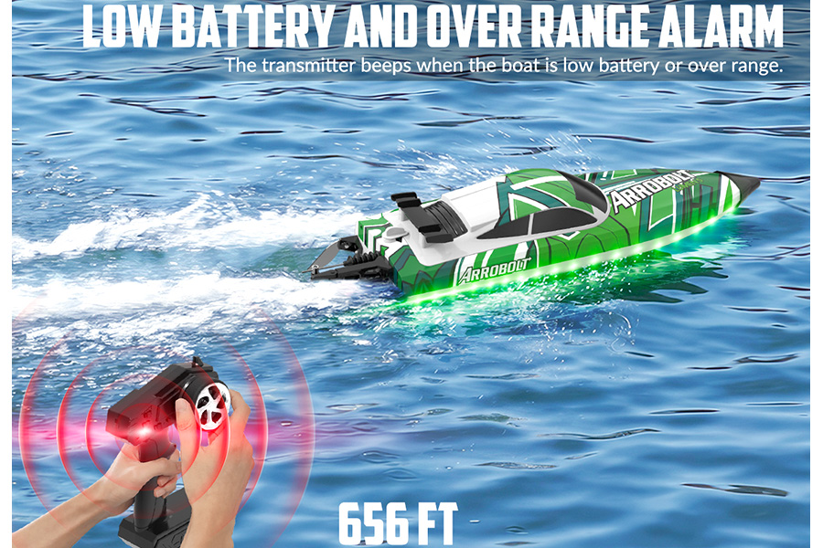 Thumbnail 654 för Radiostyrd båt - Arrobolt Lumen S - Green - RTR