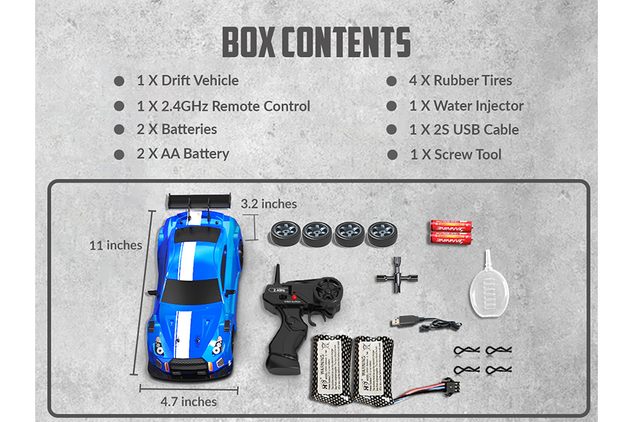 Thumbnail 654 för Radiostyrd bil - Drift Car SC16A02 - 1:16 - RTR