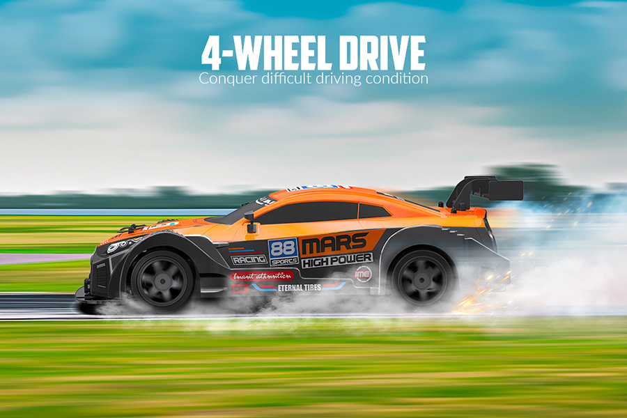 Thumbnail 654 för Radiostyrd bil - Drift Car SC16A06 - 1:16 - RTR
