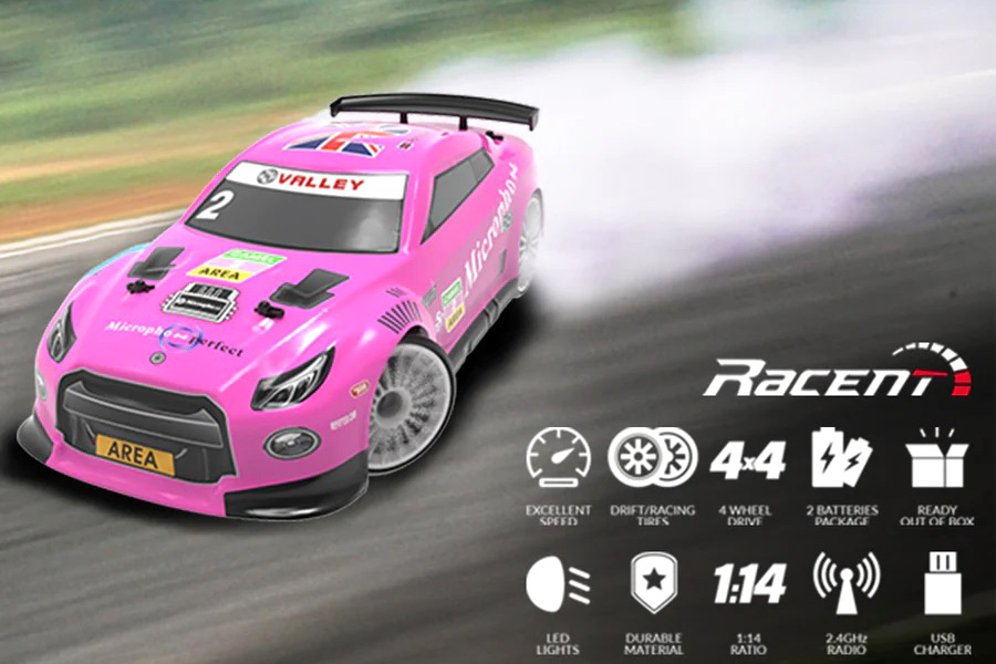 Thumbnail 654 för Radiostyrd bil - Drift Car 609PB2 Pink - 1:14 - RTR
