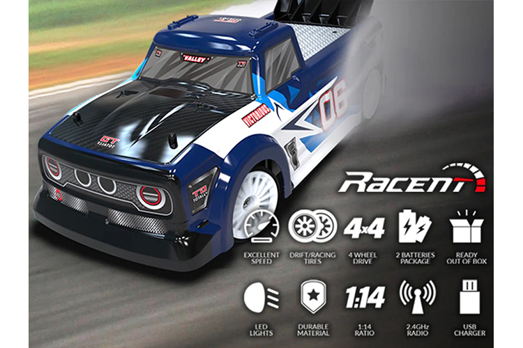 Thumbnail 654 för Radiostyrd bil - Drift Pickup Truck 753B2 - 1:14 - RTR