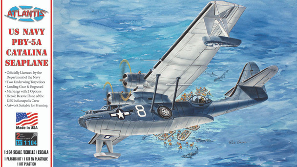 Bild p Byggmodell flygplan - PBY-5A Catalina US Navy - 1:104 - Atlantis