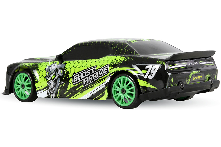 Thumbnail 654 fr Radiostyrd bil - Drift Car Muscle Car 4WD - Green - 1:24 - RTR