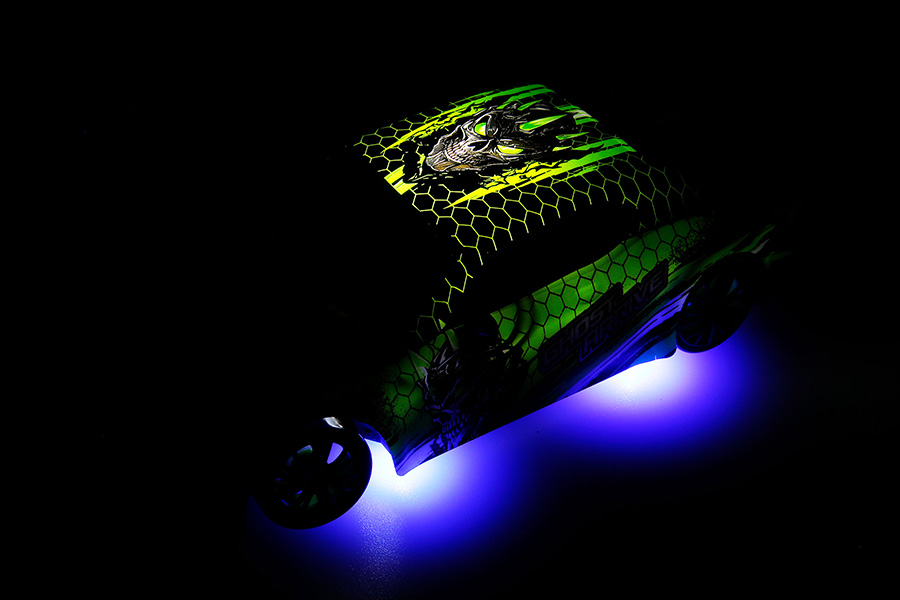 Thumbnail 654 fr Radiostyrd bil - Drift Car Muscle Car 4WD - Green - 1:24 - RTR