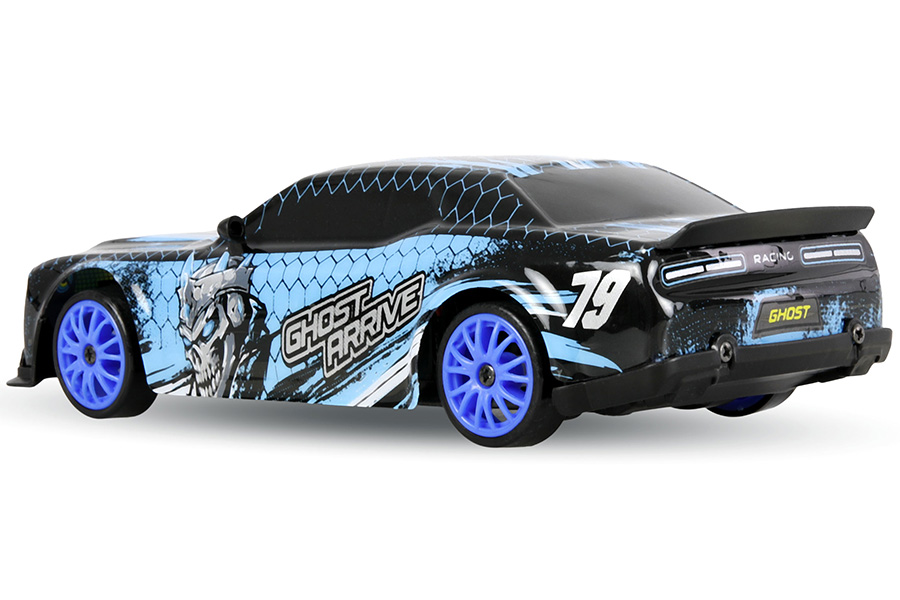 Thumbnail 654 fr Radiostyrd bil - Drift Car Muscle Car 4WD - Blue - 1:24 - RTR