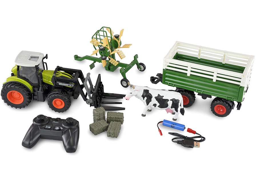 Bild p Radiostyrd Traktor - 1:24 Traktor med släp XL paket - RTR