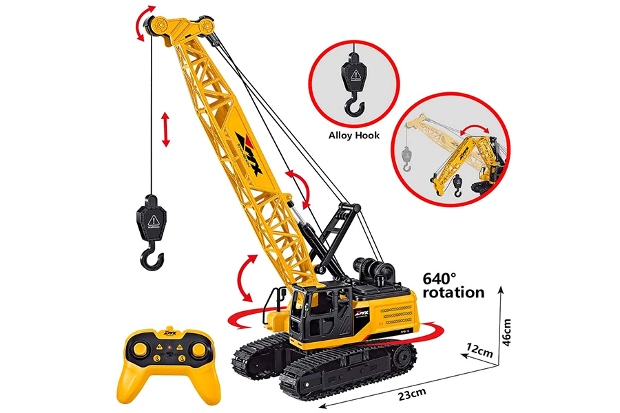 Thumbnail 654 fr Radiostyrd kran - 8ch - 2,4Ghz - 1:14 - RTR - HT