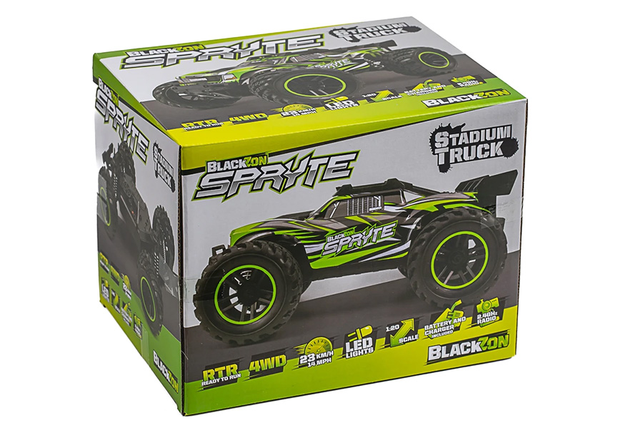 Thumbnail 659 f�r Radiostyrd bil - Spryte ST 4WD Green - 1:20 - 2,4Ghz - RTR
