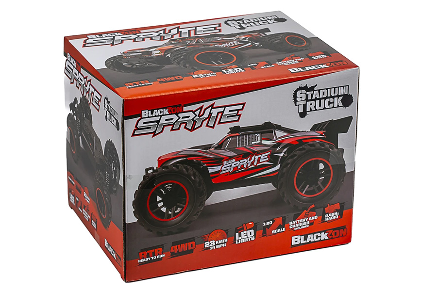 Thumbnail 659 f�r Radiostyrd bil - Spryte ST 4WD Red - 1:20 - 2,4Ghz - RTR