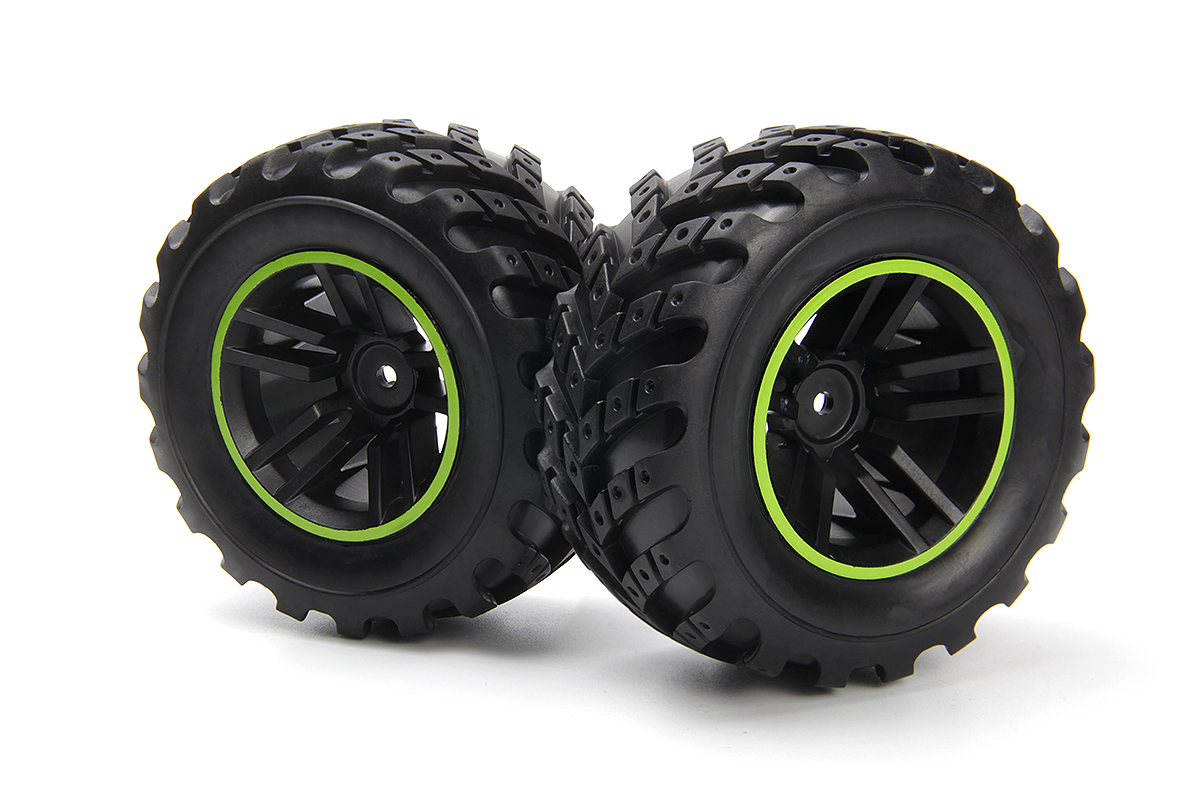 Bild p� Spryte Wheels/Tires Assembled (Black/Green)