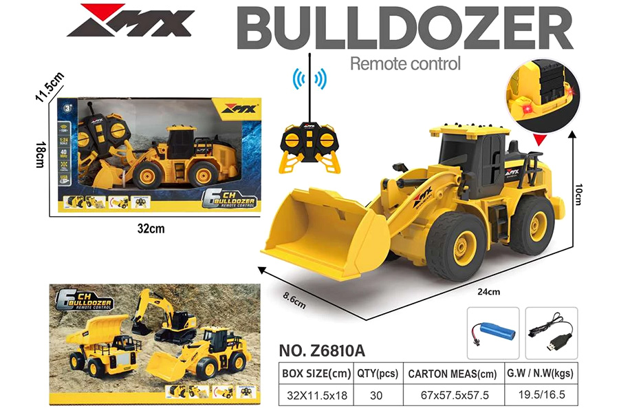 Thumbnail 655 fr Radiostyrt arbetsfordon - 1:24 Constructions Bulldozer 2,4Ghz - 6ch - RTR