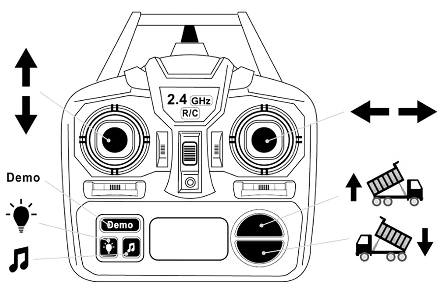 Thumbnail 655 fr Radiostyrd Dumper - 9ch - 1:18 - 2,4Ghz - RTR