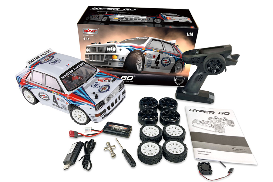 Thumbnail 655 fr RC bil - 1:14 - Hyper GO Lancia Delta HF Integrale Rally/Drift BL 4wd - 2,4Ghz - RTR