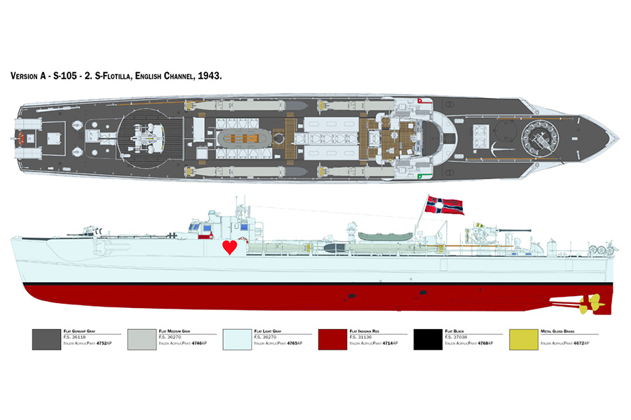 Thumbnail 659 f�r Byggsats Krigsfartyg - Schnellboot S 83 - 1:35 - Italeri